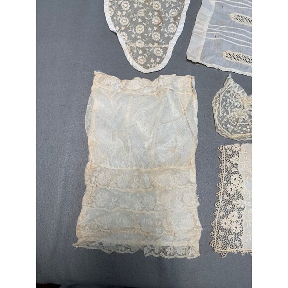 Victorian-Era Antique Lace Garments Set - Bibs Yokes & Panels - Picture 6 of 16